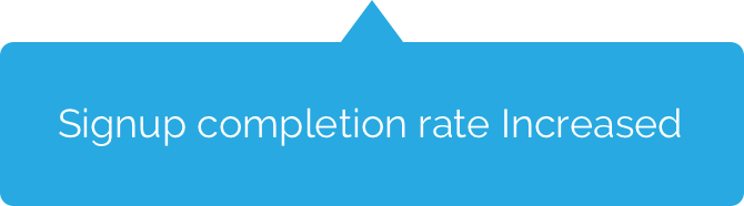 Signup completion rate was increased.